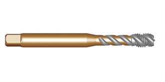 Macho m�quina HSS-E PM, 10 mm x 1 mm, com canal helicoidal, DIN 374, EX10M10X1.0 DORMER