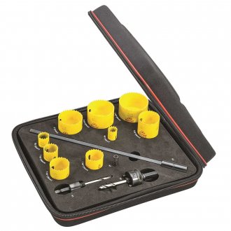 Jogo de serras copo bimetal, em a�o r�pido, com 12 pe�as, KDC09041-S STARRETT