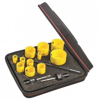 Jogo de serras copo bimetal, em a�o r�pido, com 14 pe�as, KDC11042-S, STARRETT