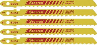 L�mina de serra tico-tico, cartela com 5 pe�as, BU36, STARRETT