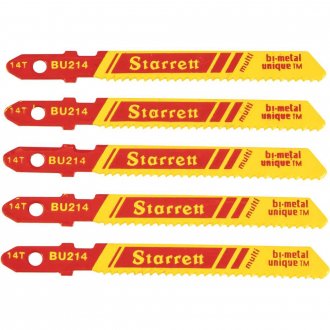 L�mina de serra tico-tico, cartela com 5 pe�as, BU214 STARRETT