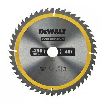 L�mina de serra circular, 250 mm x 30,0 mm x 2,18 mm, 48 dentes de metal duro, para madeira, DT1957-QZ, DEWALT