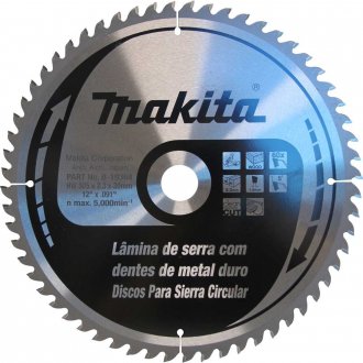 L�mina de serra circular com dentes de metal duro, 305 mm x 30 mm, 80 dentes, MAKITA