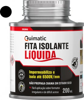 Fita isolante l�quida, 200 ml, preta, QUIMATIC