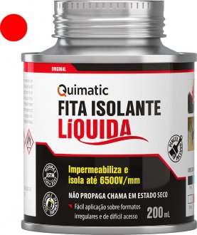 Fita isolante l�quida, 200 ml, vermelha, QUIMATIC