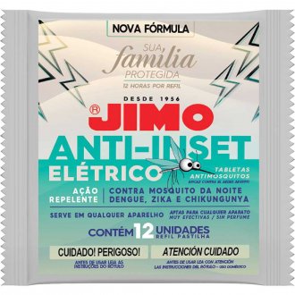 Refil pastilha para repelente el�trico, 12 unidades, Anti-Inset, 1113-6, JIMO
