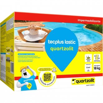 Impermeabilizante para �reas internas e externas, 18 kg, tecplus lastic QUARTZOLIT