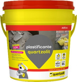 Aditivo plastificante, para argamassa e reboco, 18 litros, QUARTZOLIT