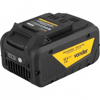 Bateria 18 V, �ons de l�tio, linha intercambi�vel, 8 Ah, IBV 1880, VONDER