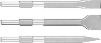Conjunto ponteira e talhadeiras para martelo demolidor, encaixe hexagonal de 17 mm, D-71320, MAKITA