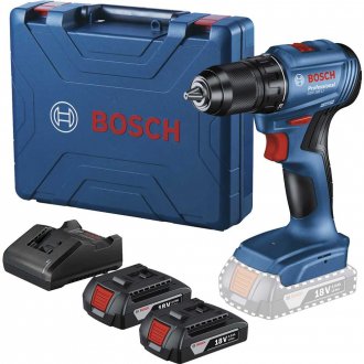 Parafusadeira/furadeira a bateria, 18 V - 2.0 ah, carregador bivolt autom�tico, com 2 baterias, GSR 185-LI BOSCH