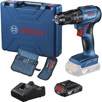 Parafusadeira/furadeira de impacto a bateria, 18 V - 2.0 ah, carregador bivolt, com 1 bateria, GSB 185-LI BOSCH