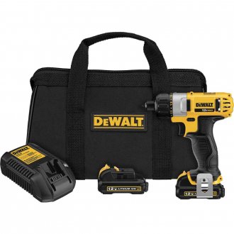 Parafusadeira a bateria, 12 V, carregador bivolt, jogo com 45 acess�rios, DCF610S2-BR, DEWALT