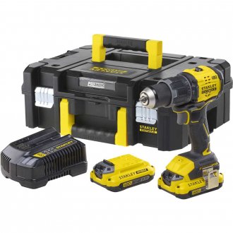 Parafusadeira/furadeira de impacto, 20 V MAX - 2 Ah, carregador bivolt, SBD716D2T-BR STANLEY