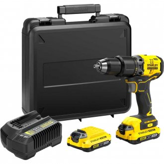Parafusadeira/furadeira de impacto a bateria, com 2 baterias 20 V MAX - 2 Ah, 1 carregador, SBD715D2K-BR STANLEY