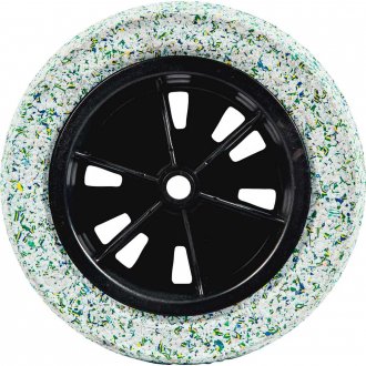 Roda completa com pneu maci�o, linha leve, 109, FORCE