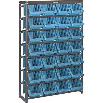 Estante met�lica, com gaveteiros modelo pr�tico azul, 28/7 VONDER