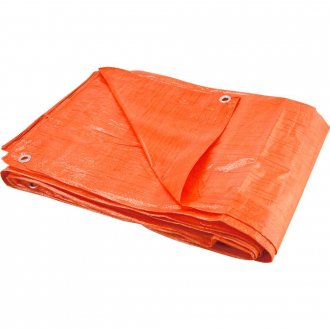 Lona de polietileno laranja 6 m x 4 m, 100 micra, VONDER LEVE