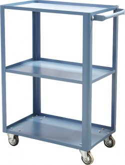Carro para ferramentas, 60 cm x 40 cm x 89,8 cm, aberto, com 1 prateleira fixa, 75 kgf, azul, NC-4, NOCRAM