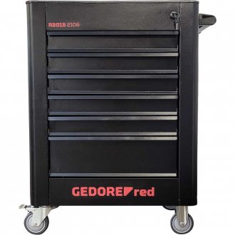 Carro para ferramentas, com 6 gavetas, 3301666 GEDORE RED