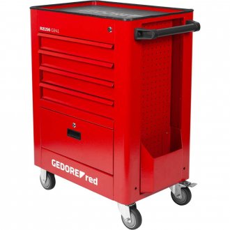 Carro com ferramentas, 236 pe�as, 743 mm x 413 mm x 921 mm, 4 gavetas, 3369841 GEDORE RED