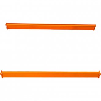 Longarina para estante porta-palete, 120 cm x 9 cm, em chapa de a�o, capac. 250 kgf, laranja, 40373 PRESTO