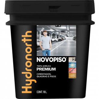 Tinta acr�lica para piso, fosco, preto, 18,0 litros, 93303, HYDRONORTH