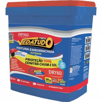 Tinta emborrachada vedatudo, 20 kg, branca, TINTAEMB-BD DRYKO