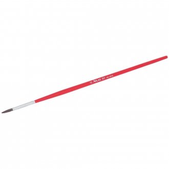Pincel redondo, n� 10, cerdas pretas e cabo vermelho, 991/10, ATLAS