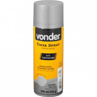 Tinta em spray alta temperatura, alum�nio, 350 ml/250 g, VONDER