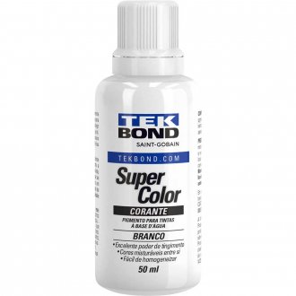 Corante l�quido para tinta a base d'�gua, branco, 50 ml, TEKBOND