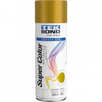 Tinta spray ouro met�lico, 350 ml, TEKBOND
