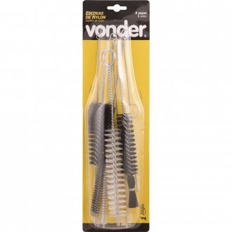 Jogo escovas tubular de nylon com 9 pe�as VONDER
