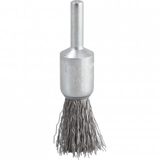 Escova pincel 16 mm, a�o inox, cerdas onduladas, haste 1/4