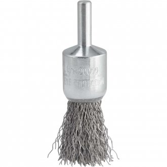 Escova pincel 19 mm, a�o inox, cerdas onduladas, haste 1/4