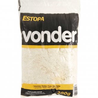 Estopa branca para polimento, embalagem com 200 g, VONDER