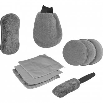 Kit para limpeza automotiva, com 9 pe�as, NOVE54