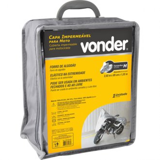 Capa imperme�vel para moto, tamanho M, VONDER