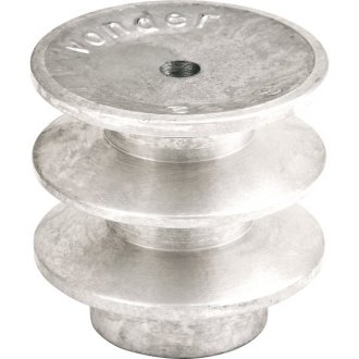 Polia de alum�nio 2 canais, perfil B, 110 mm, sem furo VONDER