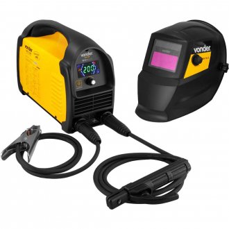 Inversor para solda com eletrodo e TIG, 200 A, IM 228, com m�scara de escurecimento autom�tico tonalidade 9 a 13,  monof�sico, 127 V~ - 220 V~ - Sele��o autom�tica VONDER
