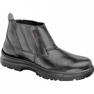 Botina de couro de vaqueta, 38, com el�stico, solado de poliuretano, bidensidade, BV 52500, CONFORTO