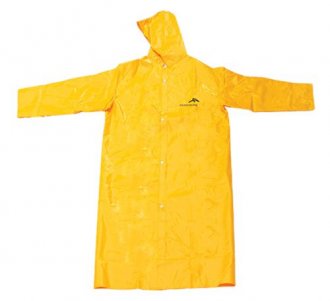 Capa de chuva, com manga e capuz, amarela, BRASCAMP