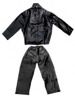 Conjunto PVC,  motoqueiro, M, preto, BRASCAMP