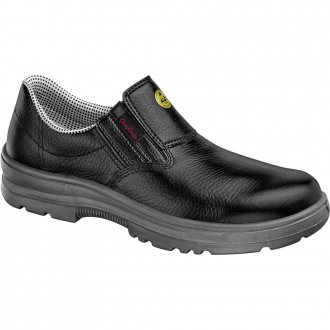 Sapato couro com el�stico, biqueira de composite, 44, solado poliuretano bidensidade antiestatico , SV62575 CONFORTO