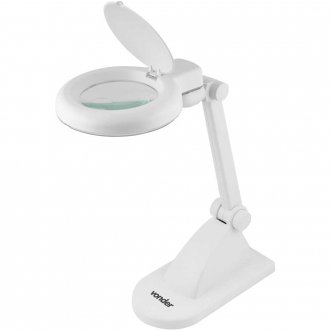 Lupa articulada com LED, bivolt, com base para bancada, VONDER