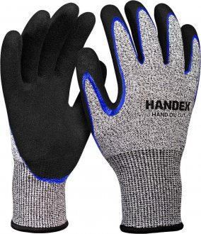 Luva resistente a corte, tamanho 10 (EG), em polietileno/elastano/fibra de vidro/borracha nitr�lica, Hand Oil Cut, HX013, HANDEX