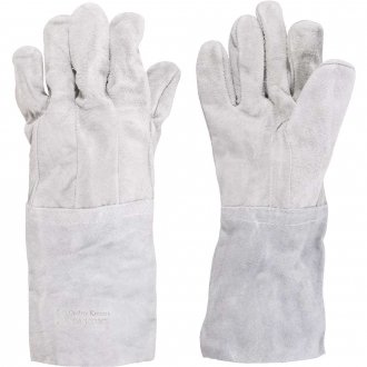 Luva de raspa 20 cm, sem refor�o, QUALITY KOUROS