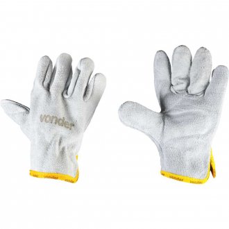 Luva de raspa 7 cm, com refor�o na palma, petroleira, VONDER