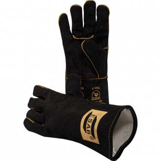 Luva de raspa para soldador, tamanho �nico, costura refor�ada entre os dedos, MD Black, 0748062 ESAB