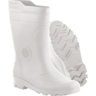 Bota de PVC branca, cano m�dio, com forro, 36, VONDER PLUS